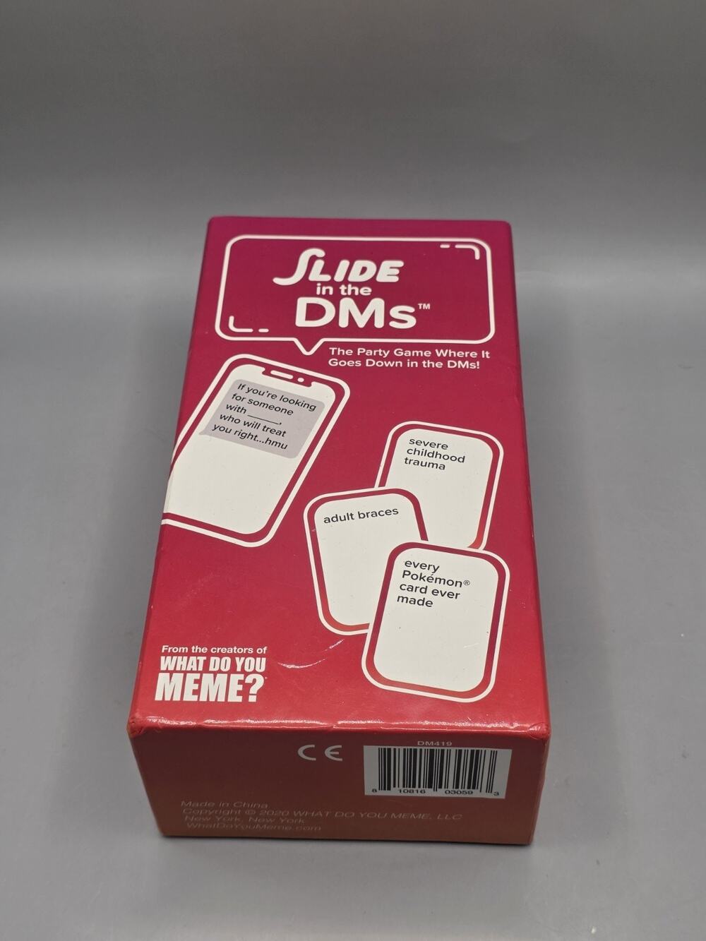 Slide in the DMs Board Game What Do You Meme Adult Party Card Game Complete